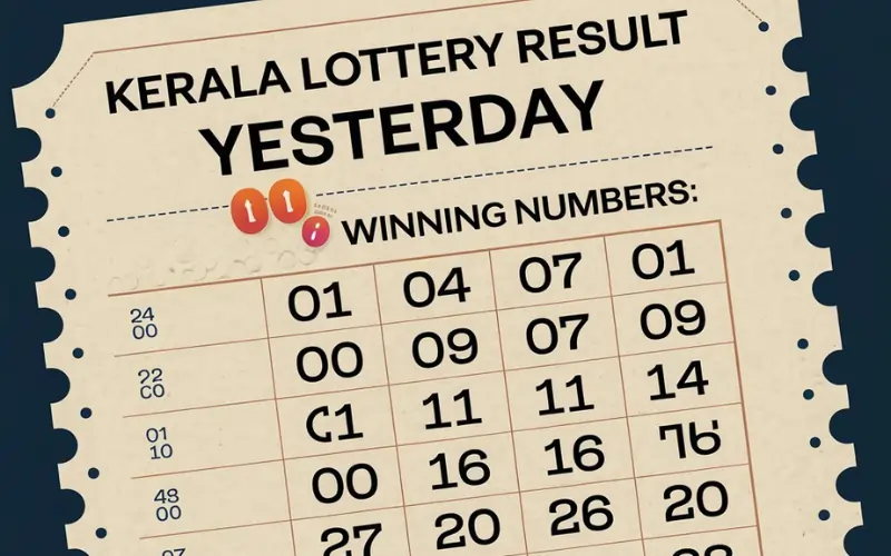 kerala lottery result yesterday